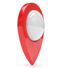 red map pointer isolated