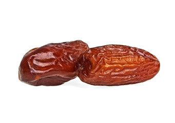 Dried dates fruits isolated on white background