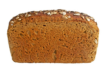 Tasty rye bread, isolated on white background