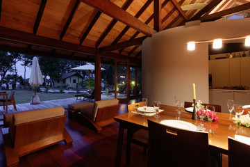 Dining room in late evening