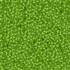 Green leaves pattern. Seamless vector.