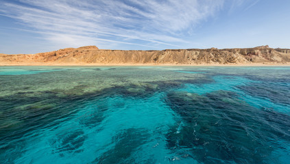 emerald water of sea in Egypt