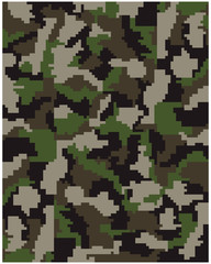 Fototapeta na wymiar Seamless pattern of digital camouflage, vector