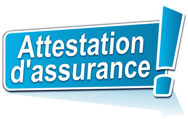 attestation d'assurance sur étiquette bleue