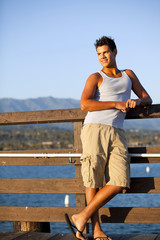 man on pier