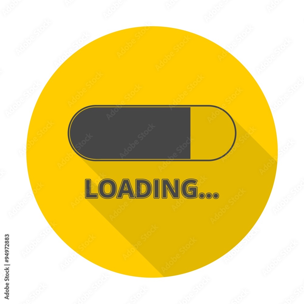 Poster Loading icon with long shadow