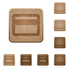 Credit card wooden buttons
