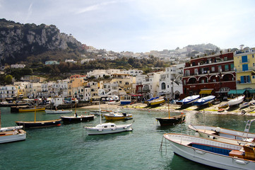 Fototapeta na wymiar Capri Island Port - Italy