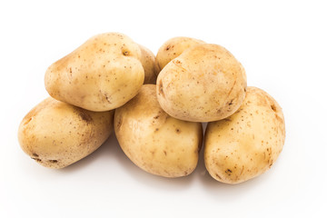 Potatoes isolated on a white background