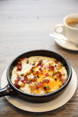 fried egg stuff with hot pan