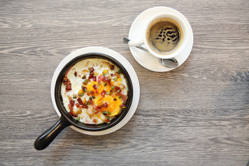 fried egg stuff with hot pan