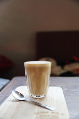 coffee on wood background