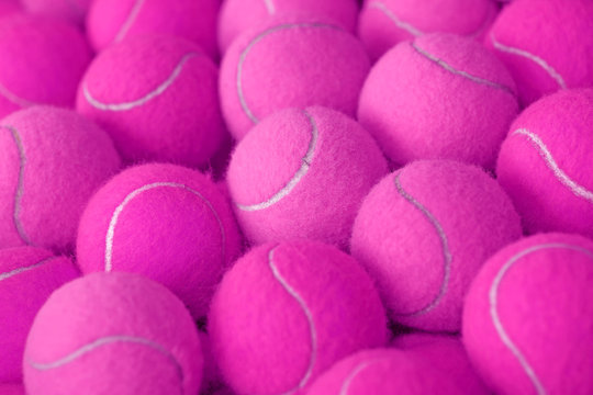 pile of tennis ball as sport background