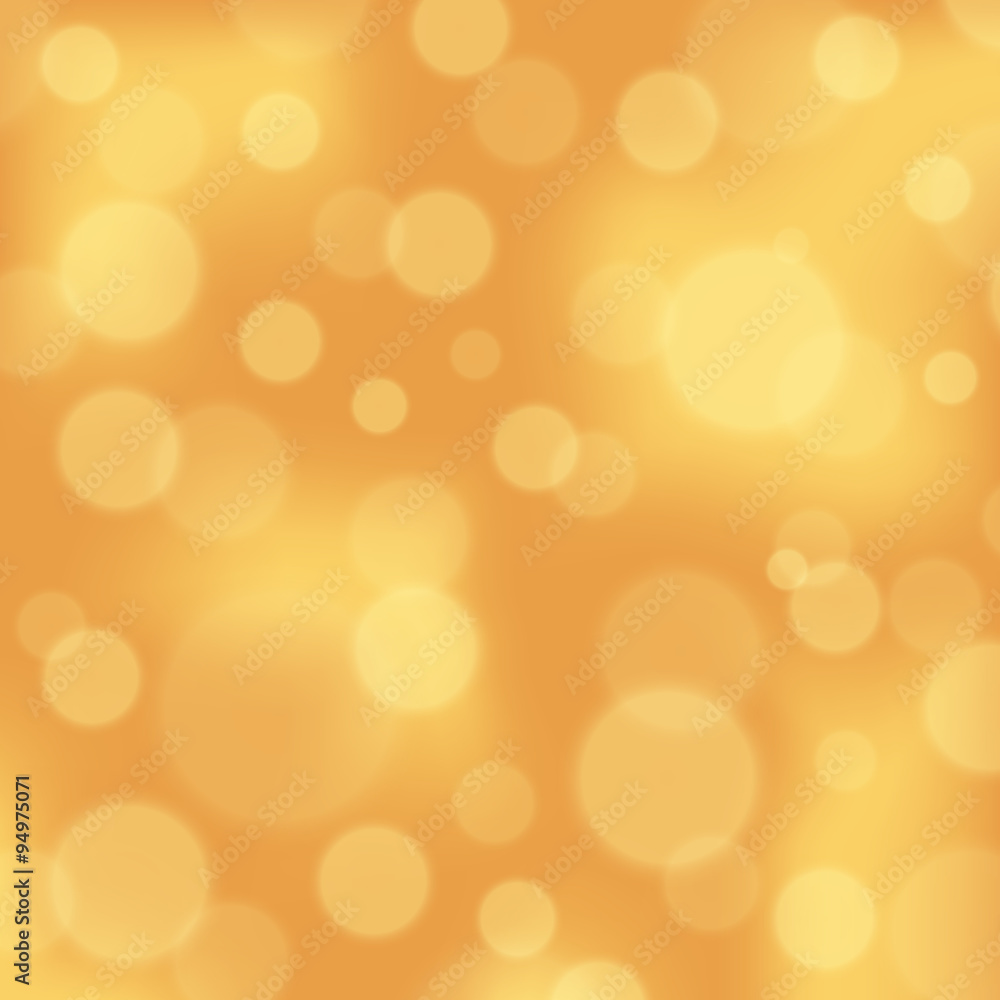 Aufkleber gold color bokeh vector background. blurred light background with bokeh effect. defocused backdrop i