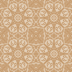 Mandala seamless pattern. Floral ethnic abstract decorative ornament