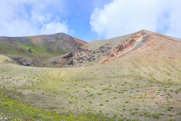 Active volcano Mt. Iwate, Iwate prefecture, Japan