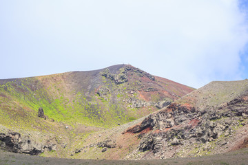 Active volcano Mt. Iwate, Iwate prefecture, Japan