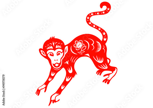 monkey chinese folk paper