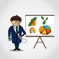 Bussinesman real estate presentation concept