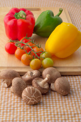 fresh healthy  clean food vegetable on wooden board