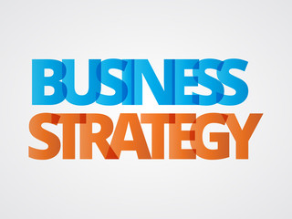 Business strategy. Abstract colorful text concept