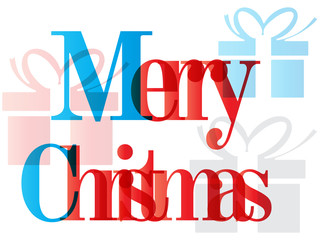 Merry Christmas. Abstract colorful text concept