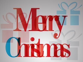 Merry Christmas. Abstract colorful text concept