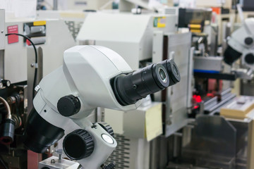 Fototapeta na wymiar microscope for manufacturing