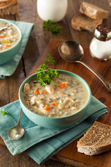Homemade Wild Rice and Chicken Soup