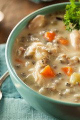 Homemade Wild Rice and Chicken Soup