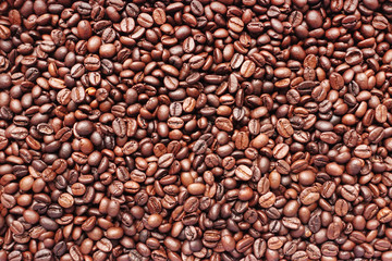 Close up of coffee beans background