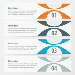 vector banner modern design   Orange , blue, gray color