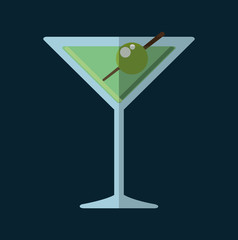 Cocktails cup glass design