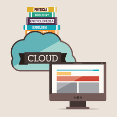 online bookstore , vector illustration