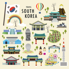 South Korea attractions - obrazy, fototapety, plakaty