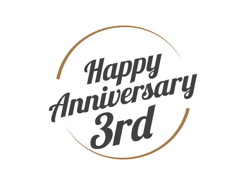 3 Happy Anniversary Logo