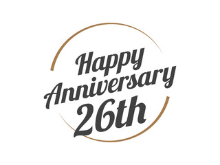26 Happy Anniversary Logo