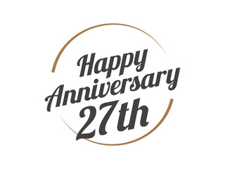27 Happy Anniversary Logo