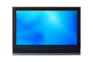 LCD Television monitor isolated on white background.