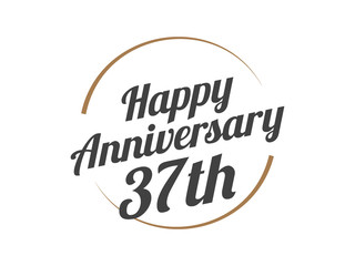 37 Happy Anniversary Logo