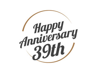 39 Happy Anniversary Logo