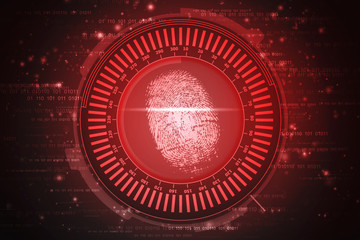 Fingerprint Scanning Technology Concept Illustration