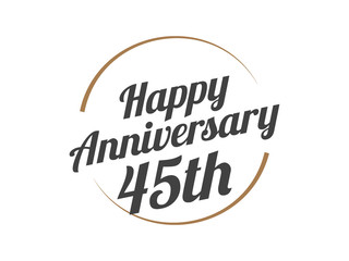 45 Happy Anniversary Logo