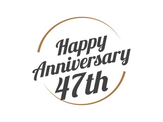 47 Happy Anniversary Logo