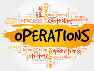 Obraz premium Operations word cloud, business concept