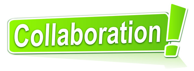 collaboration sur étiquette verte