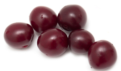 ripe cherry on a white background