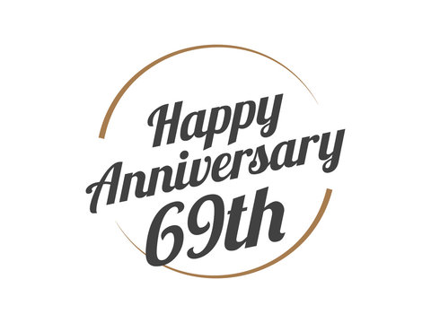 69 Happy Anniversary Logo