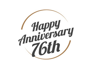 76 Happy Anniversary Logo