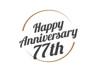 77 Happy Anniversary Logo